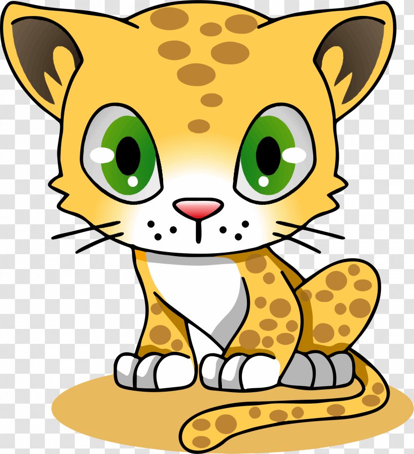 Cartoon Jaguar Felidae Amur Leopard Clip Art - Small To Medium Sized Cats - January Cat Cliparts Transparent PNG