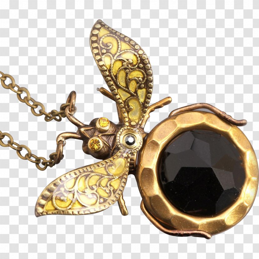 Locket Earring Jewellery Charms & Pendants Brooch - Gemstone - Insect Transparent PNG