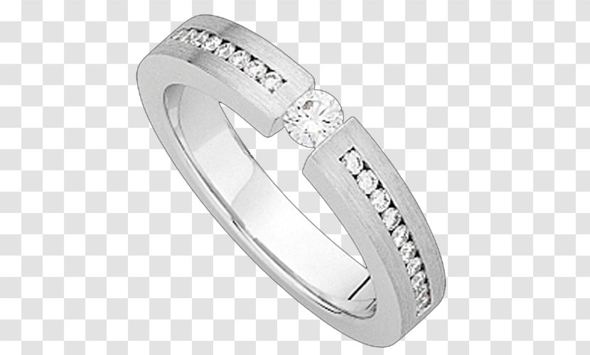 Wedding Ring Engagement Diamond Tension - Jewellery Transparent PNG