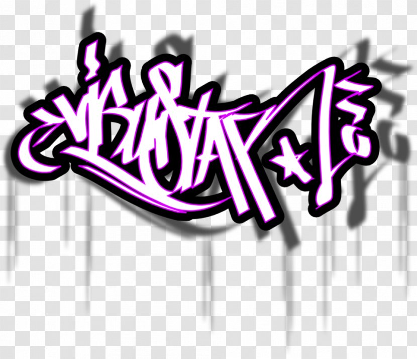 Graffiti Tag Art Drawing Crew - Purple Transparent PNG