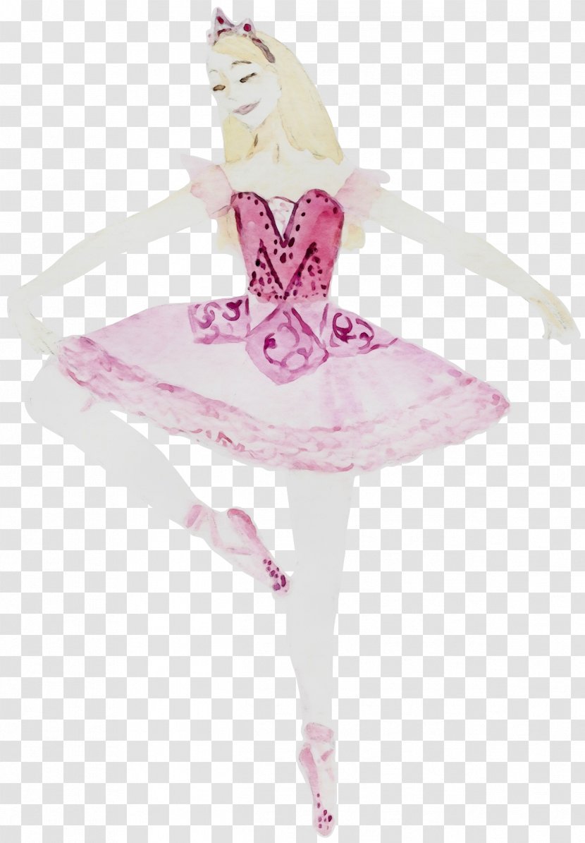 Pink Ballet Dancer Costume Tutu Footwear - Shoe Transparent PNG