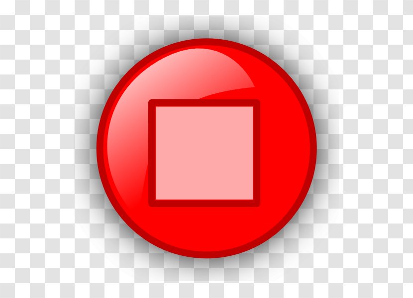 Button Symbol Clip Art - Red - Stop Transparent PNG