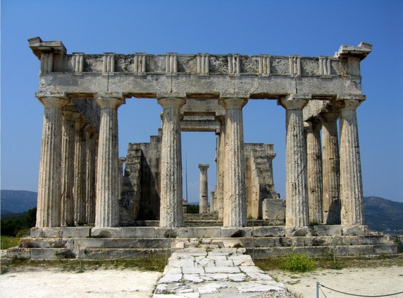 Temple Of Aphaea Olympian Zeus, Athens Artemis, Corfu - Archaeology - Column Transparent PNG