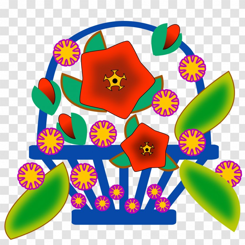 Easter Basket Flower Clip Art Transparent PNG