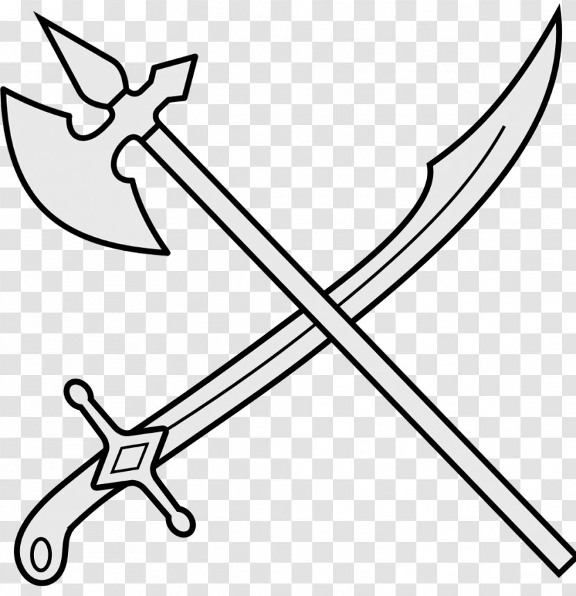 Sword Drawing Weapon Clip Art - Symbol - Axe Logo Transparent PNG