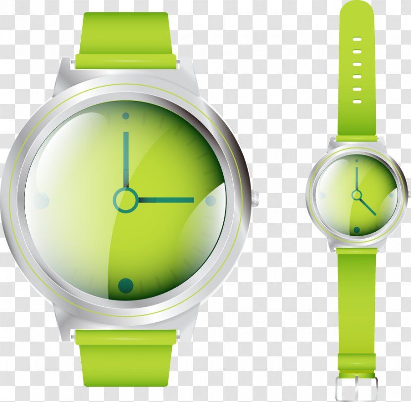 Watch Euclidean Vector - Green Transparent PNG