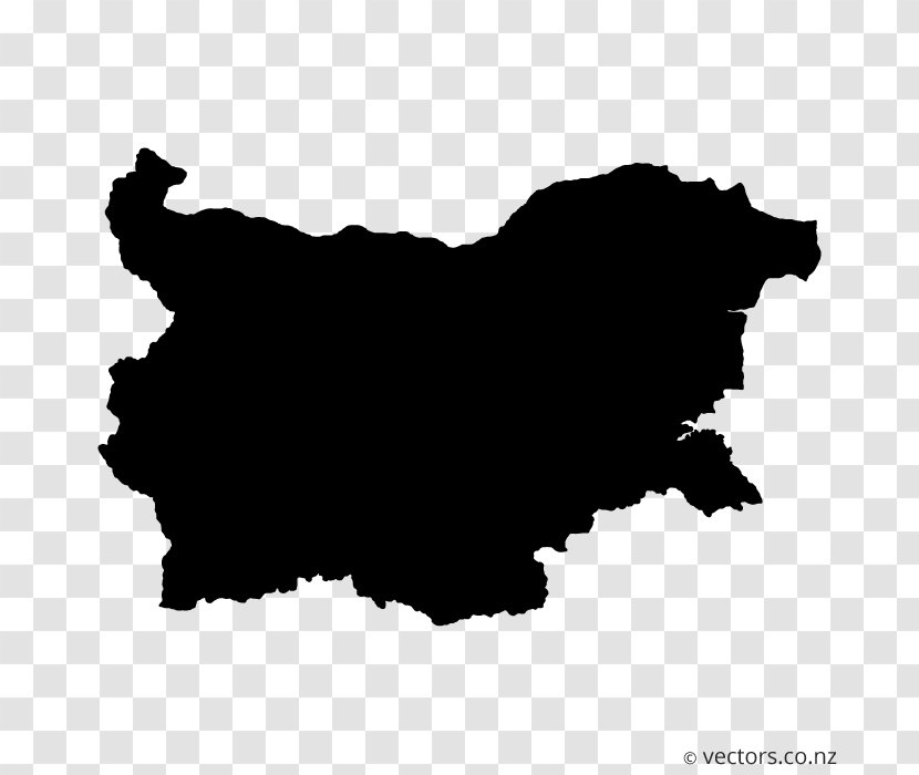 Bulgaria Vector Map Stock Photography - Monochrome - Blank Transparent PNG