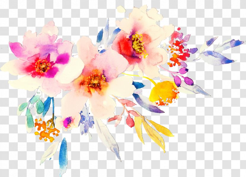 Watercolor Floral Background - Otterbox - Moth Orchid Design Transparent PNG