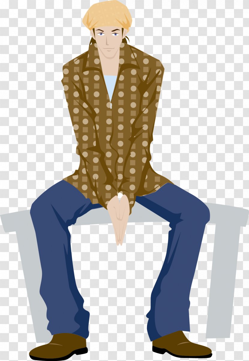 Fashion Euclidean Vector Sitting - Gentleman - Man Transparent PNG