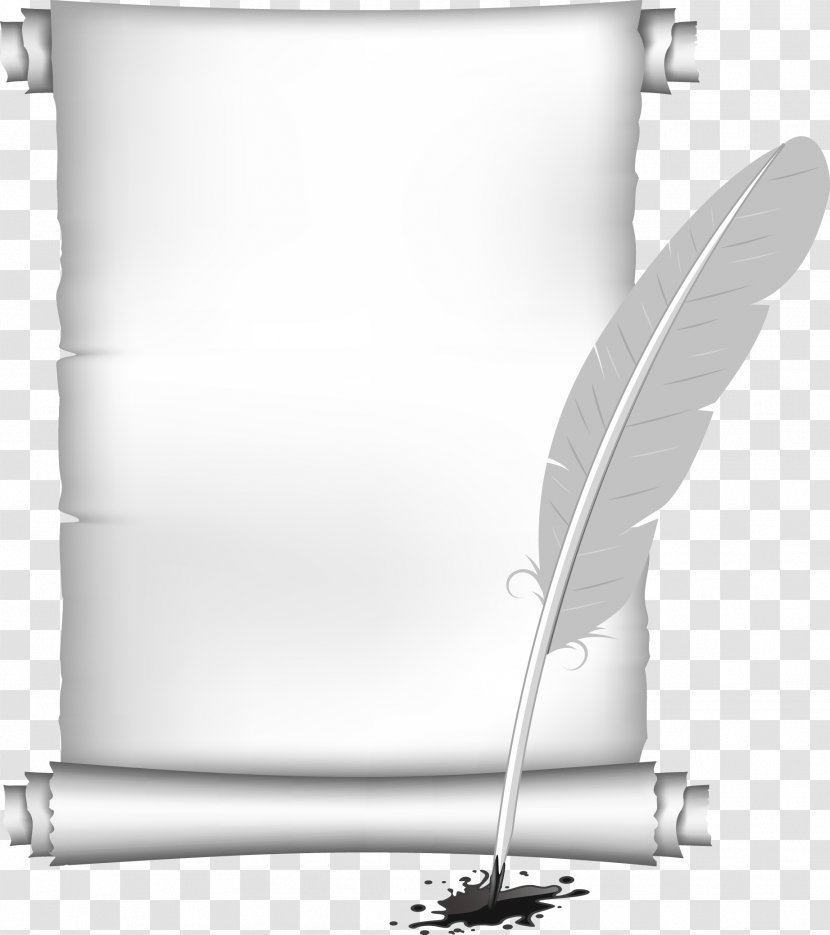 Paper - Monochrome - Feather And Reel Material Transparent PNG