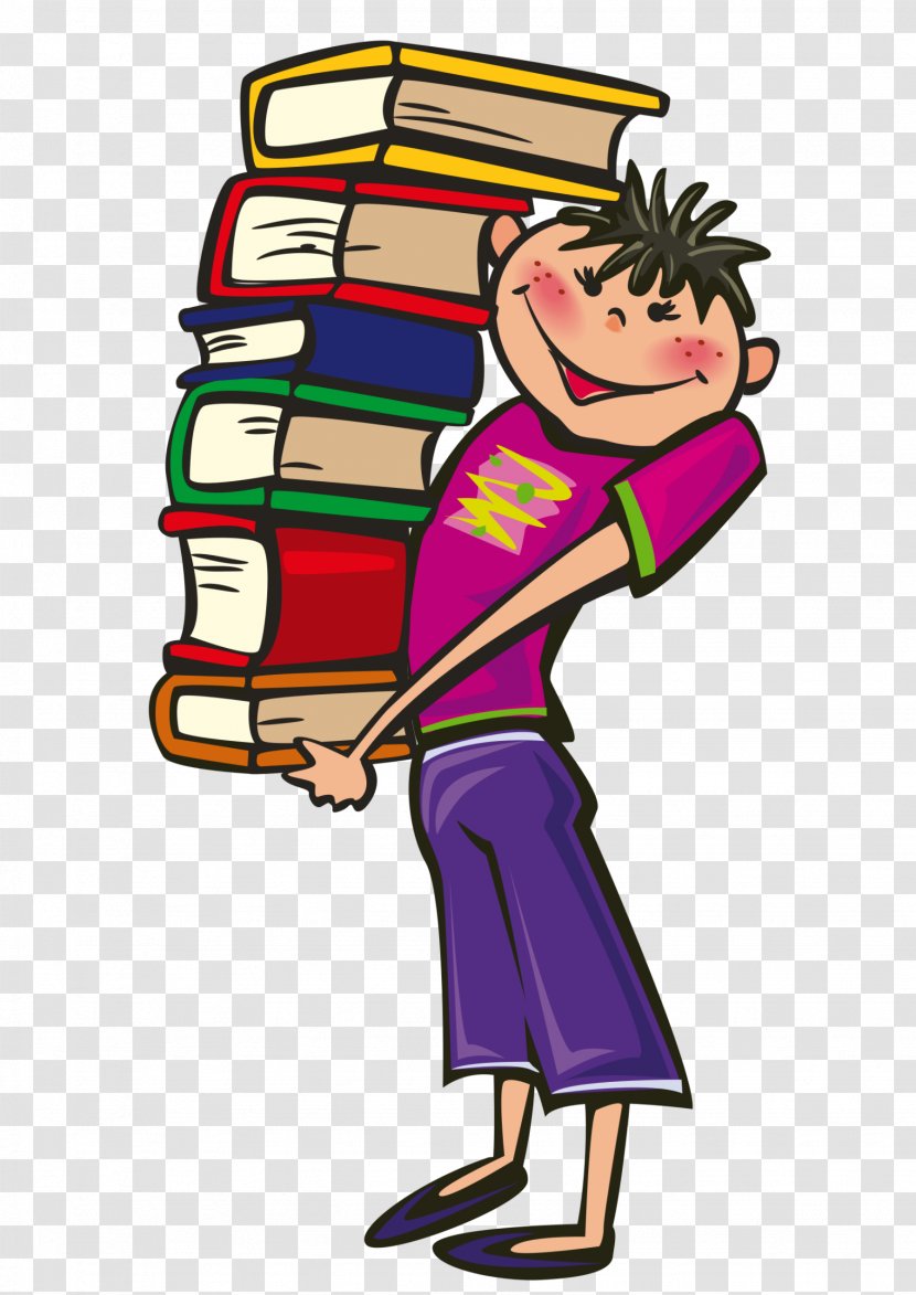 Book Student Reading Clip Art - Clothing - Study Clipart Transparent PNG