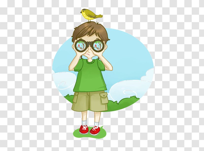 Sons Complexes Drawing Illustration - Fictional Character - Cartoon Boy Binoculars Transparent PNG