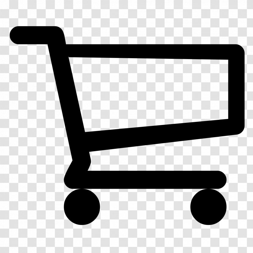 Shopping Cart Font Awesome - Black And White Transparent PNG