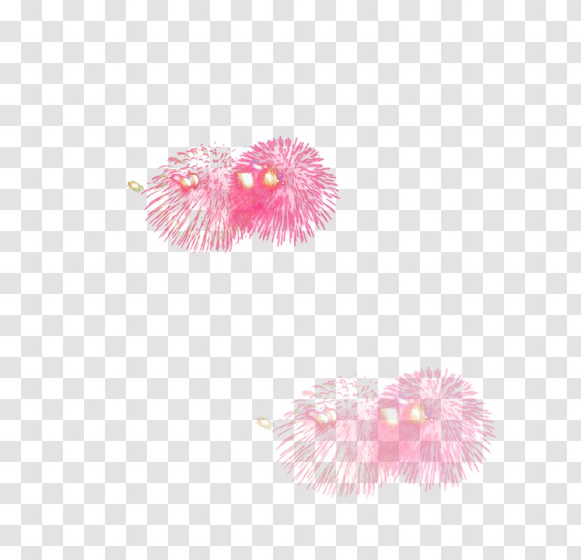 Pink Fireworks - Chinese New Year - Vector Material Transparent PNG