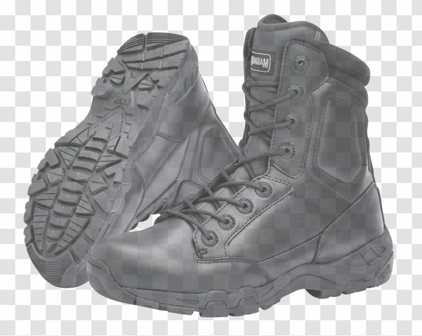 Shoe Footwear White Black Work Boots - Steeltoe Boot - Hiking Transparent PNG