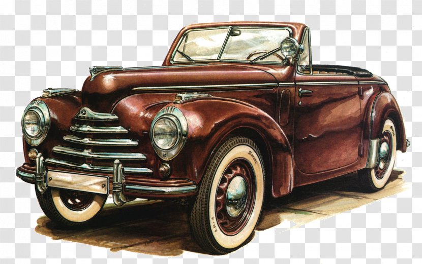 Classic Car Background - Land Vehicle - Plymouth Deluxe Sedan Transparent PNG