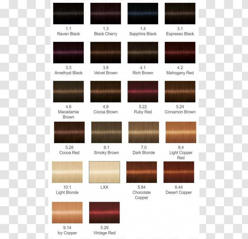 Hair Coloring Schwarzkopf Human Color - Chart Transparent PNG