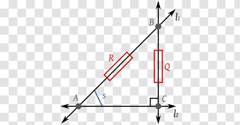 Line Right Triangle Point Hypotenuse - Euclidean Distance Transparent PNG