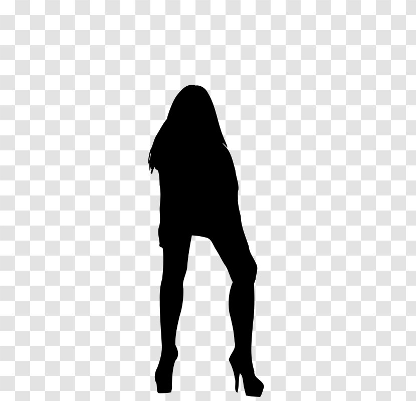 Silhouette Woman - Text Transparent PNG