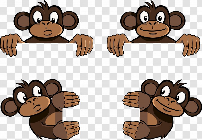Three Wise Monkeys Royalty-free - Carnivoran - Kangaroo Transparent PNG