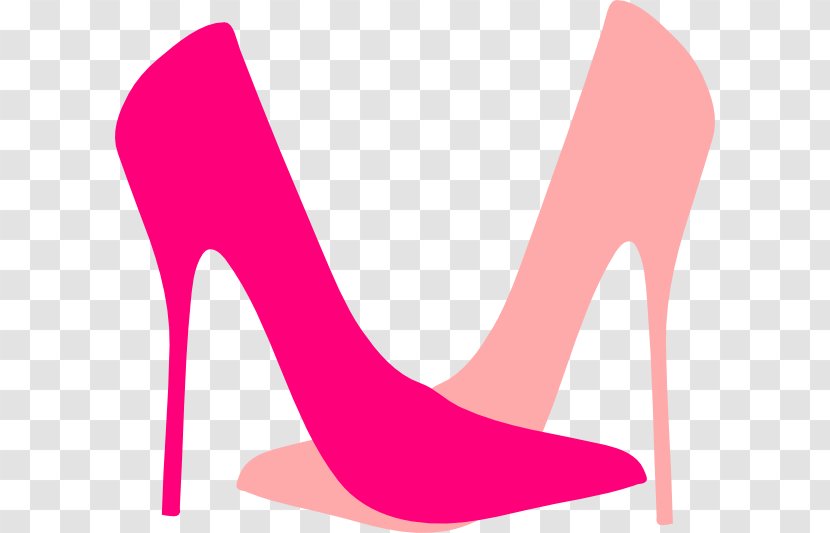 High-heeled Footwear Stiletto Heel Shoe Pink Clip Art - Silhouette - Clker Cliparts Transparent PNG