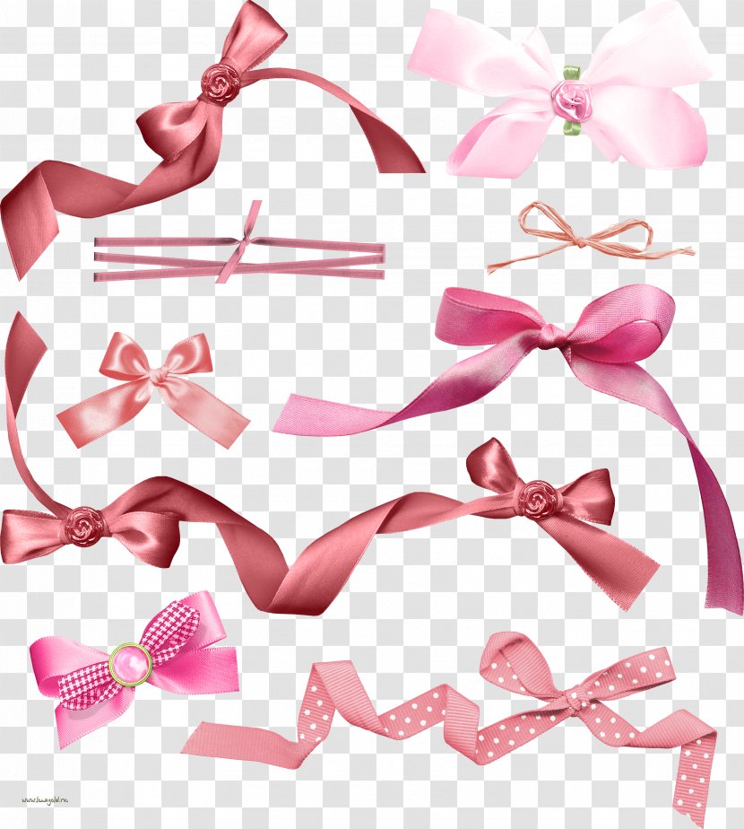 Hair Tie Bow Ribbon Pink M Font Transparent PNG