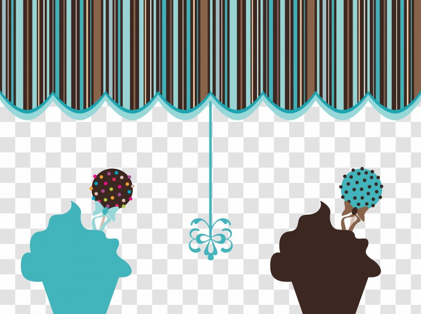 Cupcake Blue Scrapbooking - Watercolor Cute Transparent PNG