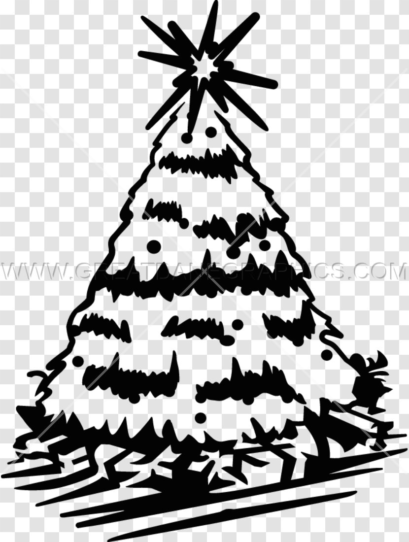Christmas Tree Spruce Fir Ornament Clip Art - Print Ready Transparent PNG