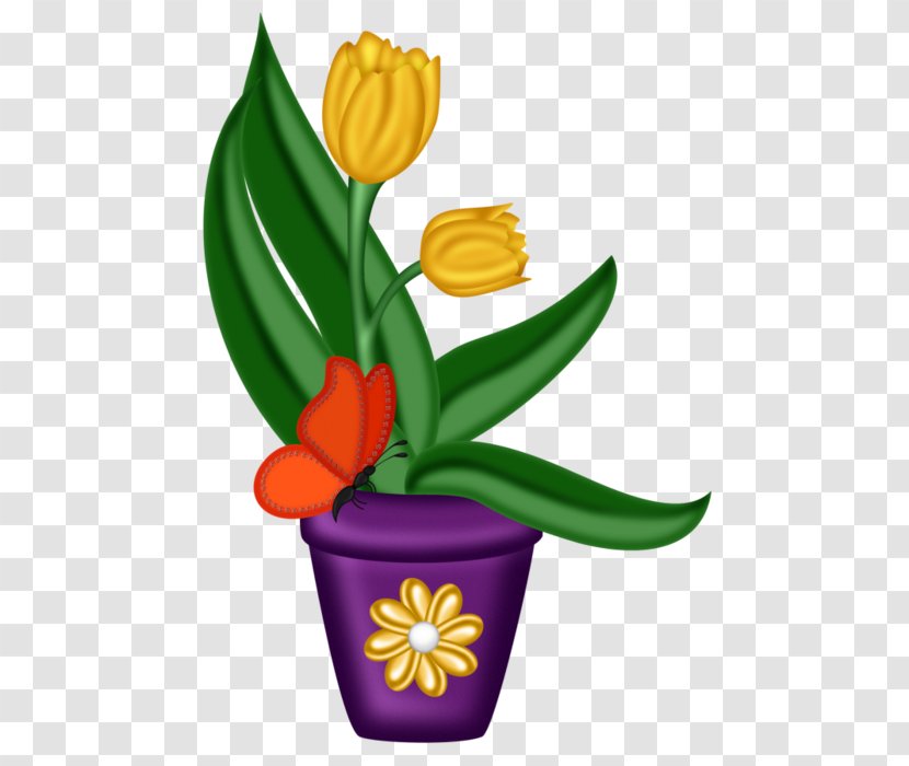 Tulip Flowerpot Clip Art - Plant Transparent PNG