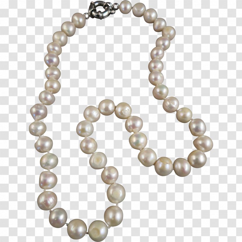 Cultured Freshwater Pearls Bead Necklace Jewellery - Pearl - String Of Transparent PNG
