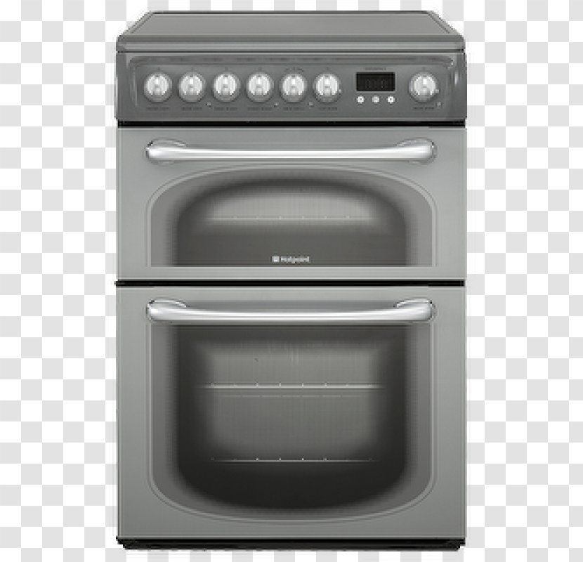 Hotpoint 60he Cooker 60cm Electric Double Oven Ceramic Hob - Ultima Hue61 Transparent PNG