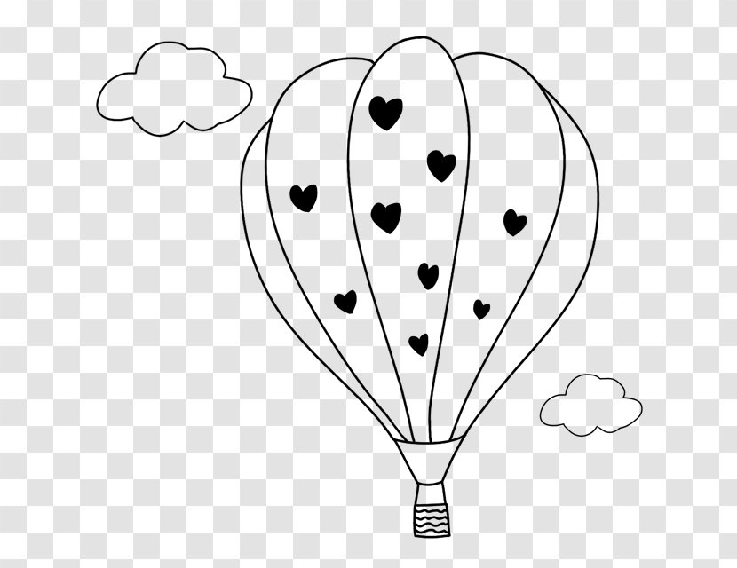 Black And White Cartoon Drawing Clip Art - Watercolor - Balloon Transparent PNG