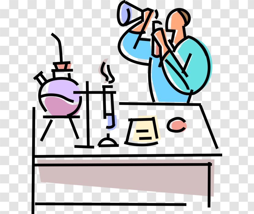 Clip Art Chemical Industry Vector Graphics Illustration - Laboratory - Chemist Streamer Transparent PNG