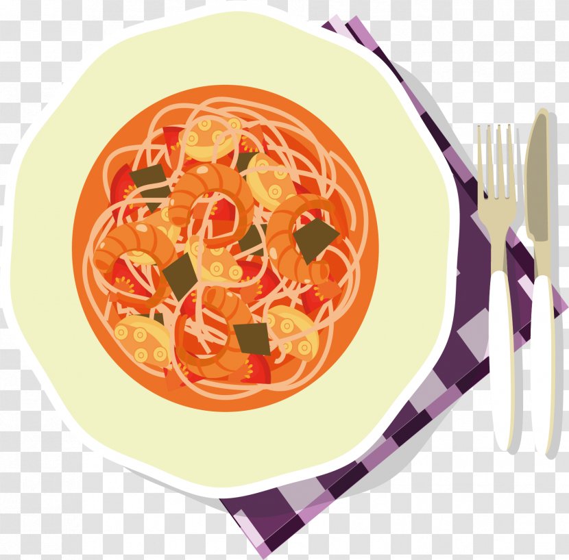 Dish Soup Food Drawing - Flat Design - Lobster Surface Vector Transparent PNG