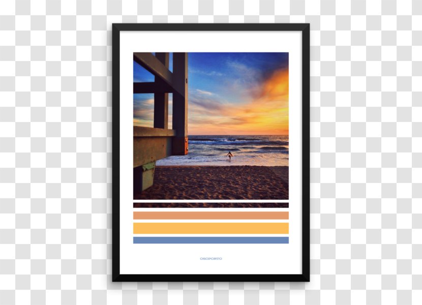 El Porto Poster Surf, California - Wall Mockup Transparent PNG