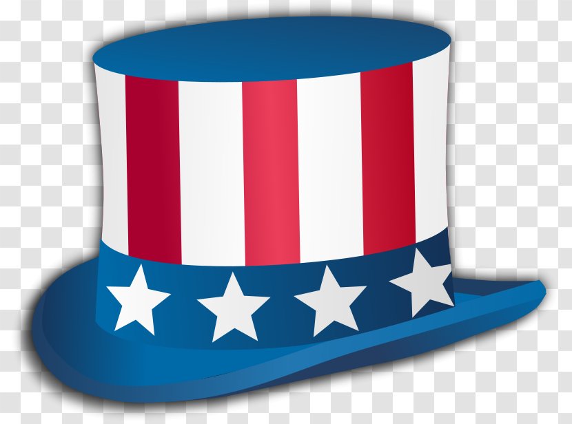 Uncle Sam Independence Day Top Hat Clip Art - Free Content - Patriotic Cliparts Transparent PNG
