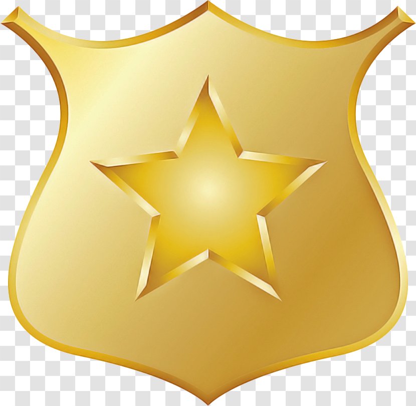 Yellow Clip Art Symbol Shield Star - Logo Transparent PNG