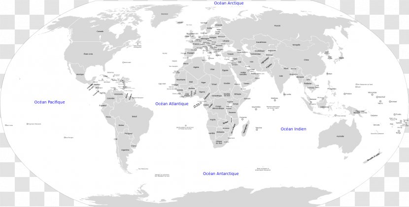 World Map Globe Blank - Diagram Transparent PNG