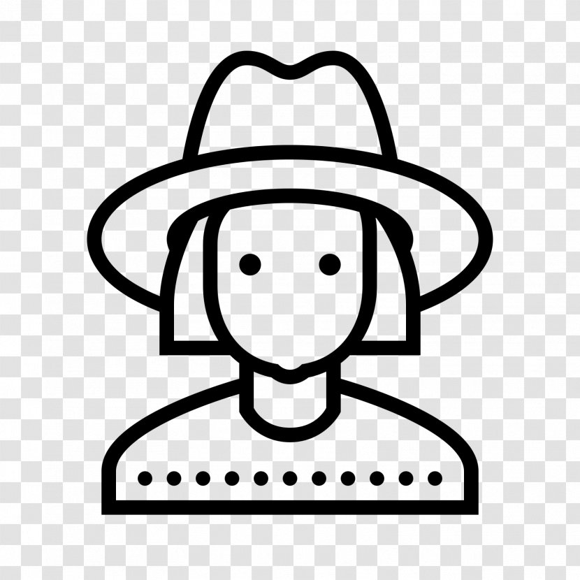 Clip Art - White - Woman Farmer Transparent PNG