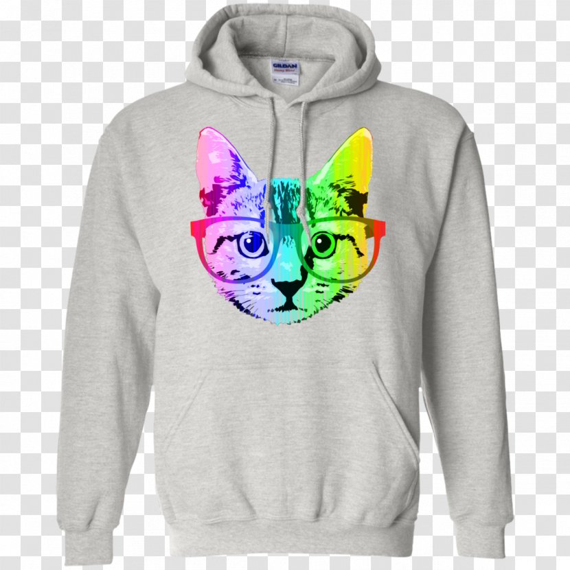Long-sleeved T-shirt Hoodie Sweater - FUNNY CAT Transparent PNG