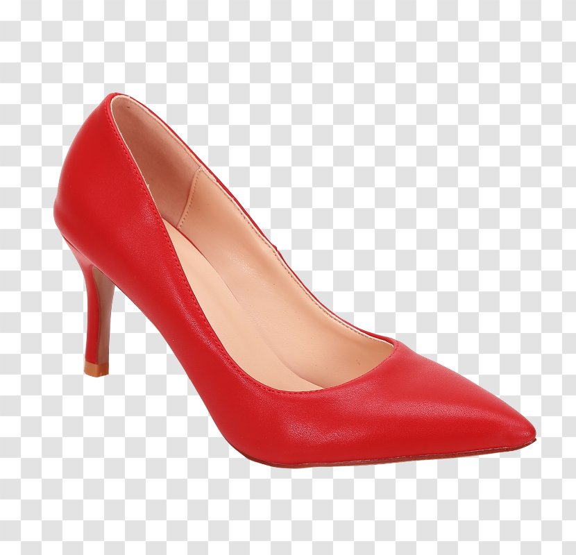 Court Shoe Red Stiletto Heel Einlegesohle - Peach - High Heels Transparent PNG