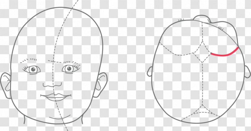 Eye Mouth Circle Line Art Sketch - Silhouette Transparent PNG