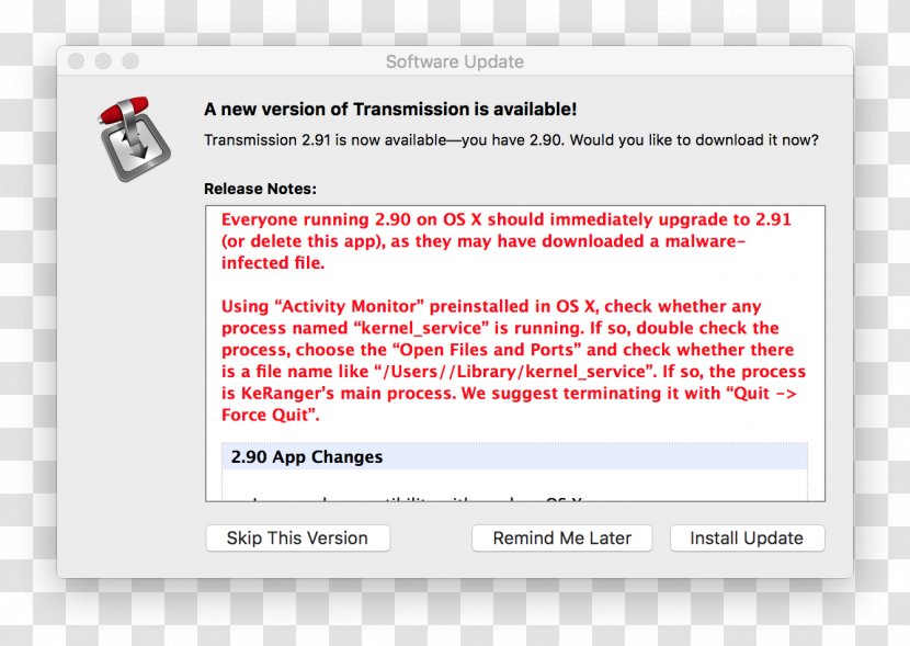 MacOS Malware KeRanger Ransomware - Macos - Apple Transparent PNG