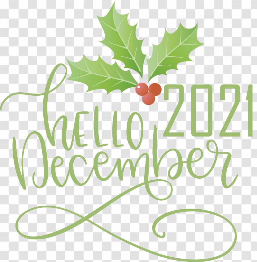 Hello December December Winter Transparent PNG