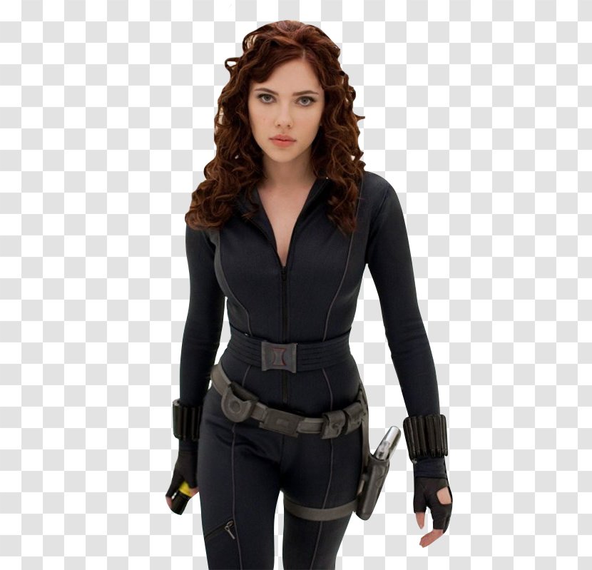 Scarlett Johansson Black Widow Iron Man 2 Nick Fury Film - Neck Transparent PNG