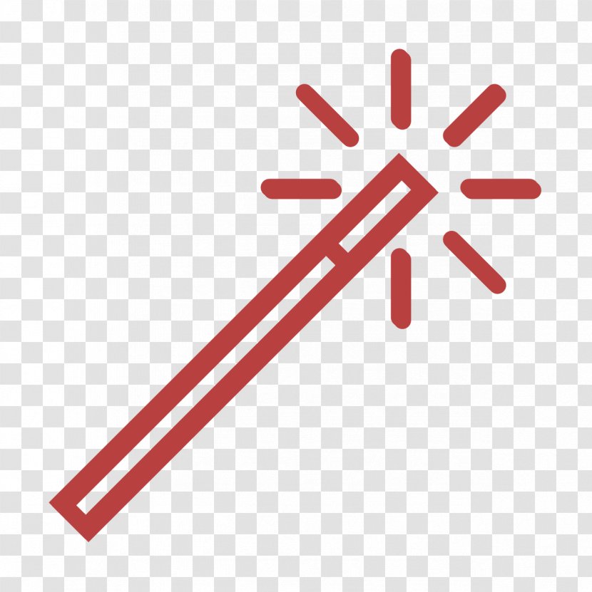 Wizard Icon Magic Wand Essential Set - Red Transparent PNG