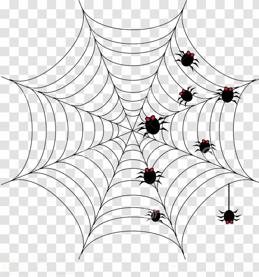 Spider Web Halloween Drawing Clip Art Transparent PNG