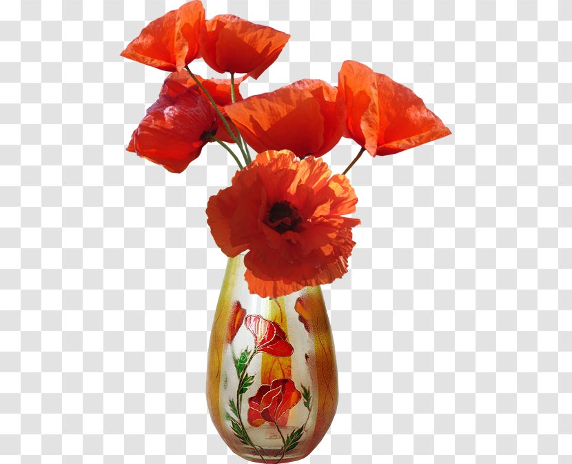 Vase Common Poppy Flower Clip Art - Petal Transparent PNG