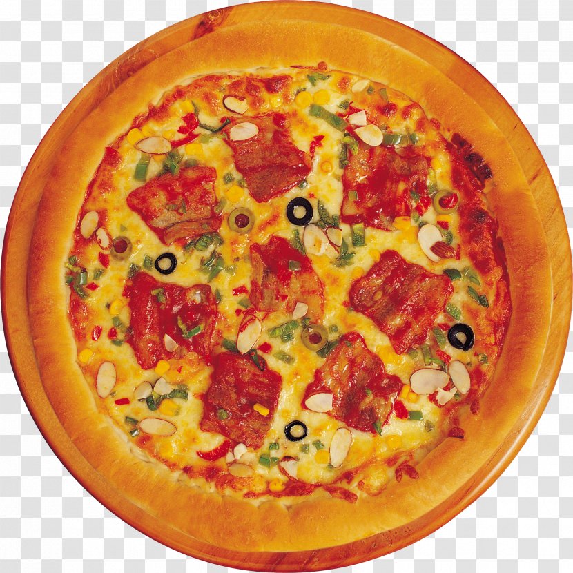 Pizza Margherita Italian Cuisine Salami - Mozzarella - Image Transparent PNG