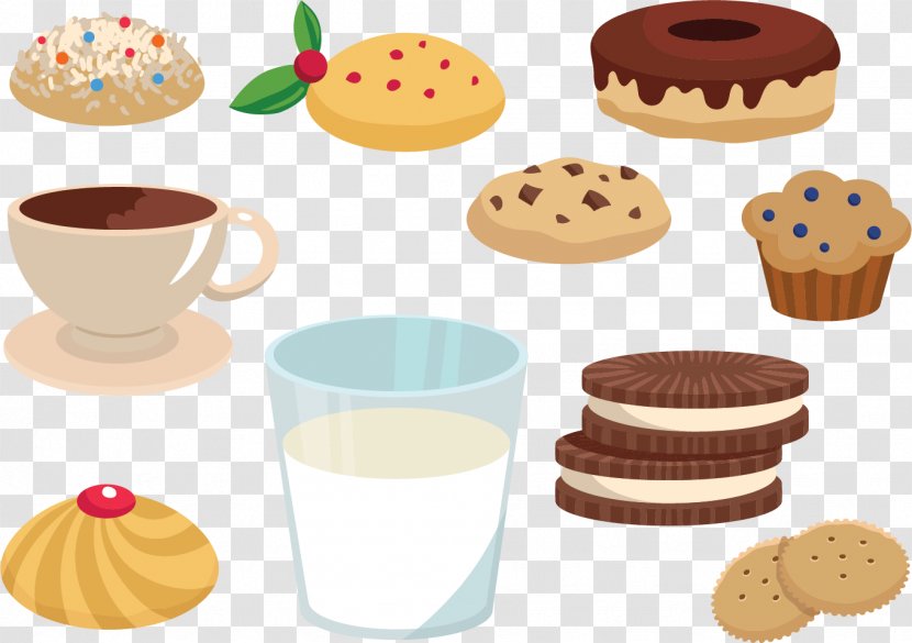 Cookie Chocolate Milk Biscuit - Coffee Cup - Hand-painted Cookies And Transparent PNG